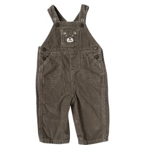 Very Cute Carter's Tan Corduroy Bear Overalls Size 9M